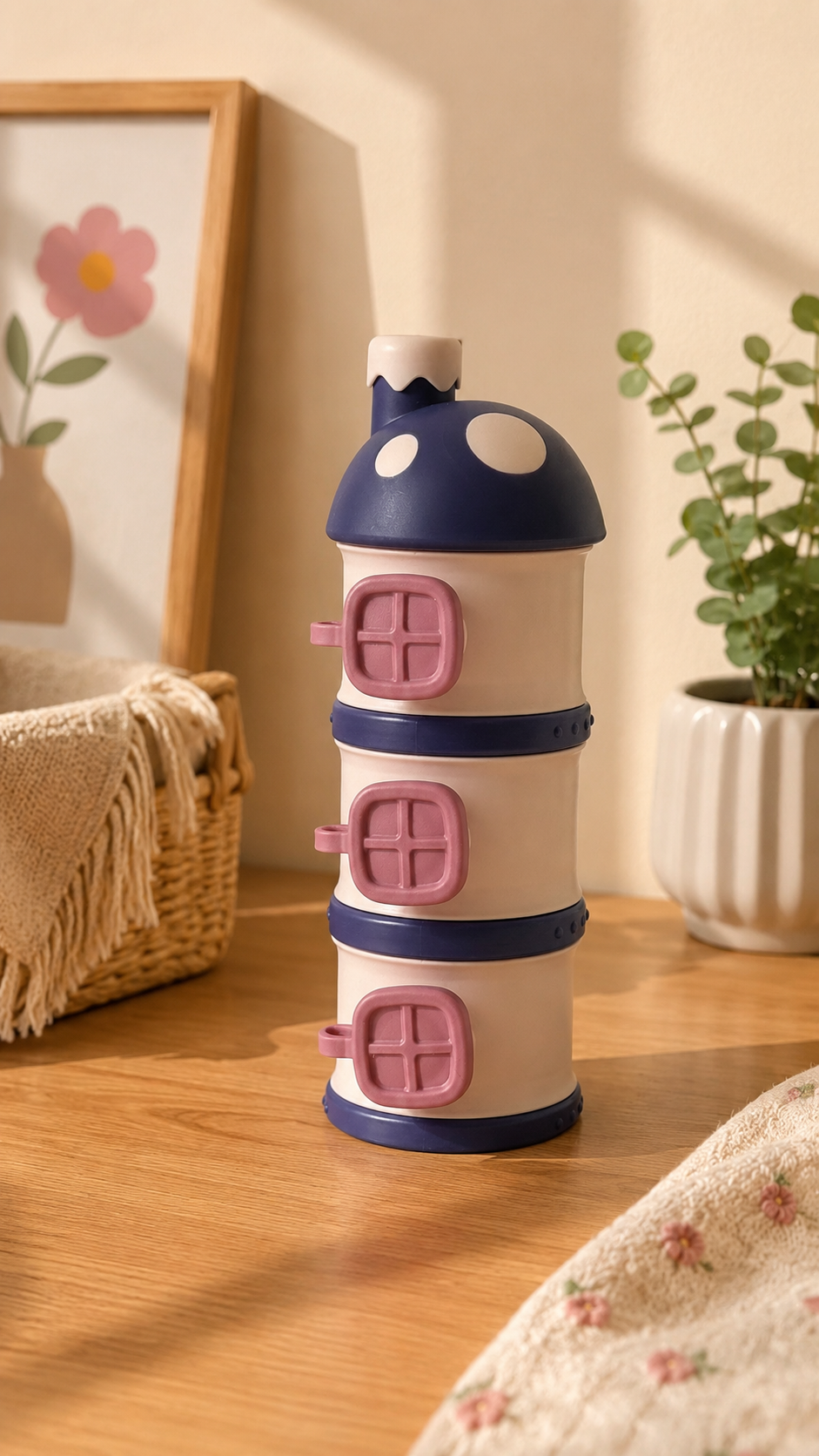 حافظة الحليب والسيريلاك 🍼 — بنفسجي 💜